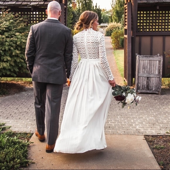 Self portrait white and ivory crochet dress - Picture 7 of 8